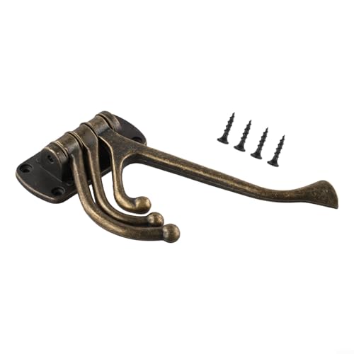 Marchfunny Kompakter Drehhaken aus Bronze mit 3 klappbaren Armen für Handtücher und Taschen, stabile Eisen-Wandhalterung für Zuhause von Marchfunny