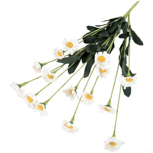 Marchfunny Künstliche Gänseblümchen aus Polyethylen, 15 Köpfe, Strauß für Hochzeit und Heimdekoration, mit realistischem Stiel und weicher Textur, geeignet für Blumenarrangements im Innenbereich (weiß Marchfunny Künstliche Gänseblümchen aus Polyethylen, 15 Köpfe, Strauß für Hochzeit und Heimdekoration, mit realistischem Stiel und weicher Textur, geeignet für Blumenarrangements im Innenbereich (weiß von Marchfunny