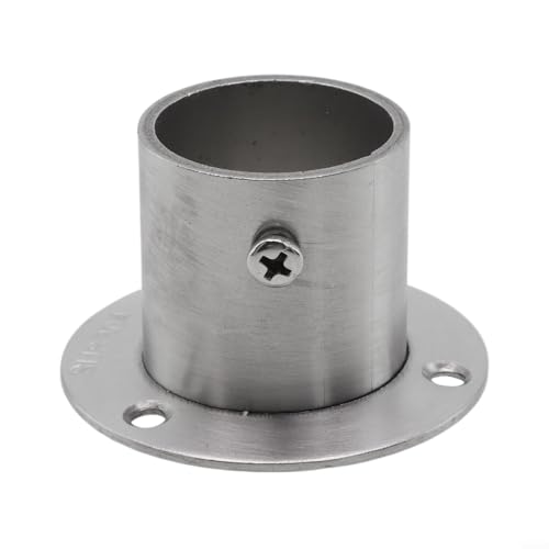 Marchfunny Polierter Edelstahl-Wandflanschsitz für Gardinenstangen, verdickte, robuste Rundrohr-Verbindungshalterung mit Anker, passend für 19 mm, 22 mm, 25 mm, 32 mm Rohre (32 mm) von Marchfunny