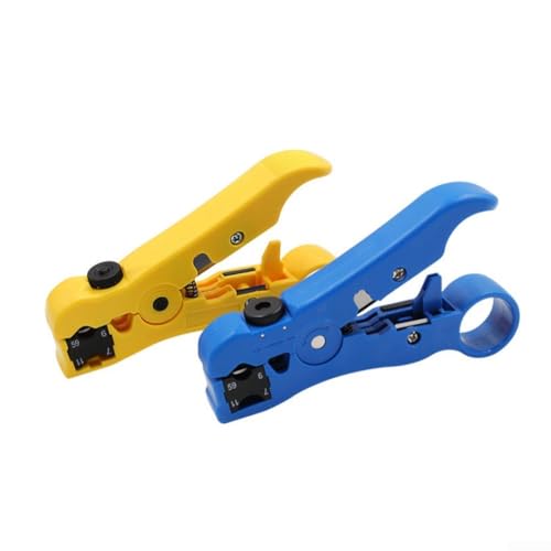 Marchfunny Professionelles Abisolierwerkzeug für RG-59 RG-6 RG-11 Koaxialkabel Netzwerk Telefonleitung mit einstellbarer Tiefenregelung Blau Gelb Marchfunny Professionelles Abisolierwerkzeug für RG-59 RG-6 RG-11 Koaxialkabel Netzwerk Telefonleitung mit einstellbarer Tiefenregelung Blau Gelb von Marchfunny