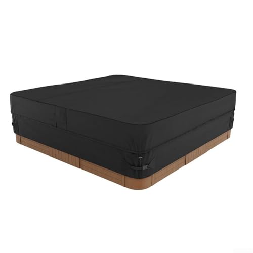 Marchfunny Rechteckige Whirlpool-Abdeckung, 244 x 244 x 50 cm, für den Außenbereich, Spa-Abdeckung, Schwimmbad-Abdeckung für Grill und Outdoor-Möbel von Marchfunny