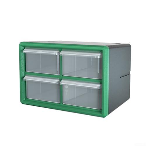 Marchfunny Robuste Kunststoff-Werkzeug-Aufbewahrungsbox mit 4 oder 12 Fächern für verbesserte Organisation in jedem Raum (4 Gitter grün) von Marchfunny