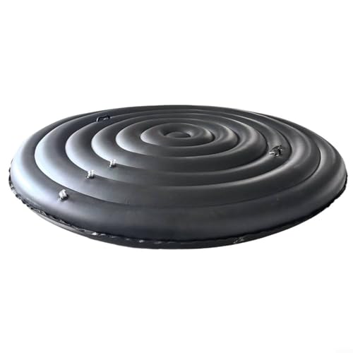 Marchfunny Runde Whirlpool-Abdeckung, aufblasbar, mit Temperaturerhaltungsdesign, verstellbarer Durchmesser 128/158/180 cm, für Badewanne (schwarz mit H) von Marchfunny