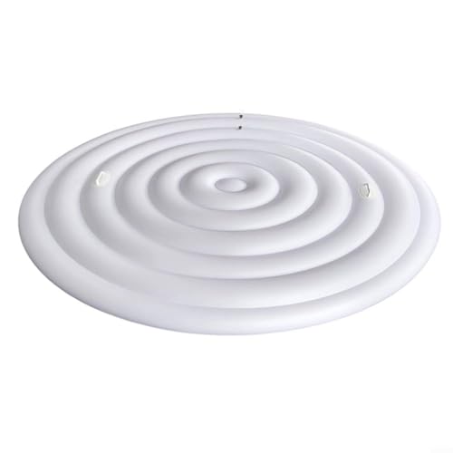 Marchfunny Runde Whirlpool-Abdeckung, aufblasbar, mit Temperaturerhaltungsdesign, verstellbarer Durchmesser 128/158/180 cm, für Badewanne (weiß mit H) von Marchfunny
