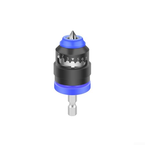 Marchfunny Schrauben-Locator-Werkzeug, verstellbarer Tiefenanschlag für elektrische Bohrer, 2–8 mm, Kegelsenker, Metallkonstruktion (blau und schwarz) von Marchfunny
