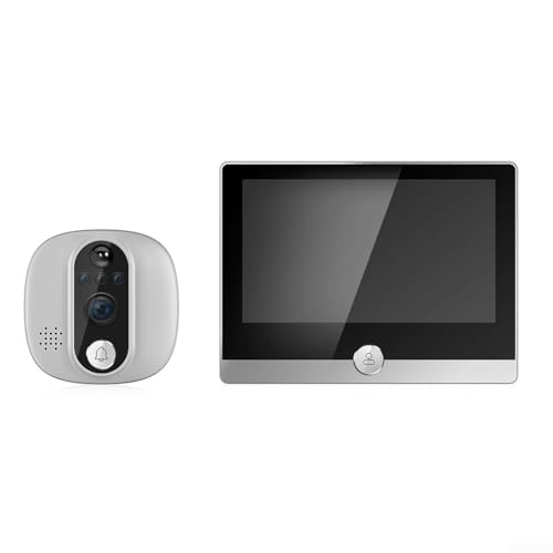 Marchfunny Smart Türspion Kamera mit 4,3 Zoll IPS Display WiFi Türklingel Kamera Zwei Wege Audio 1080P HD von Marchfunny