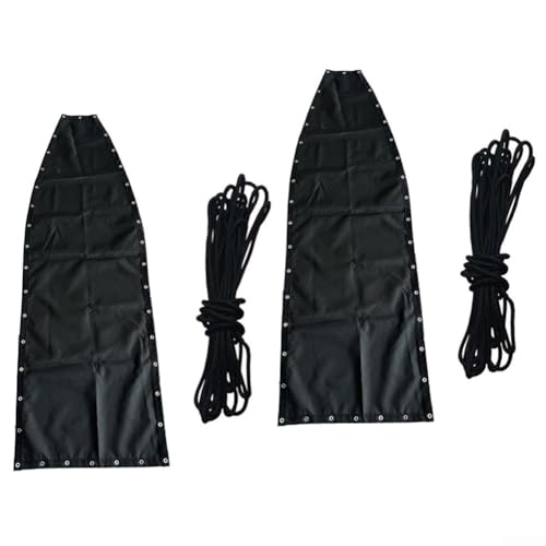 Marchfunny Textilene Ersatz-Sitzbezug für Hängeschaukelstühle mit Seilen, 64 x 197 x 23 cm, für Innen- und Außenbereich, Terrassenmöbel-Abdeckung (2 Stück ohne Taschen) von Marchfunny