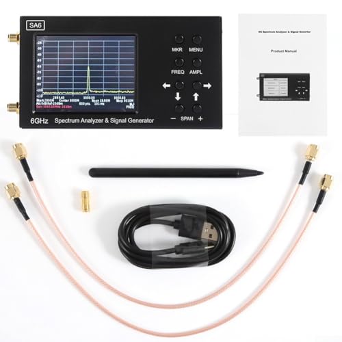 Marchfunny Tragbarer Spektrumanalysator SA6 Signalgenerator zur Analyse der Amplitude und Frequenz der Spektralkomponente im Signal von Marchfunny