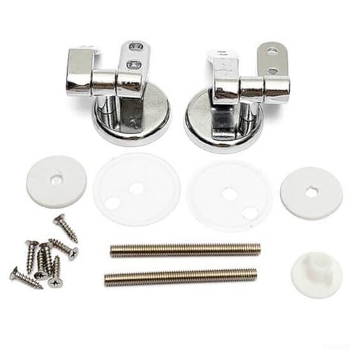 Metall-WC-Deckelscharniere, Ersatz-Set mit Schnellverschluss-Schrauben für Standard-Toilettensitze, reibungsloses Entfernen und Wiederanbringen Metall-WC-Deckelscharniere, Ersatz-Set mit Schnellverschluss-Schrauben für Standard-Toilettensitze, reibungsloses Entfernen und Wiederanbringen von Marchfunny
