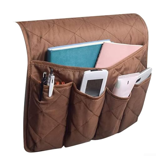 Organizing Sofa Side Storage Bag for remote controls, mobile phones, magazines, and other daily necessities (brown) von Marchfunny
