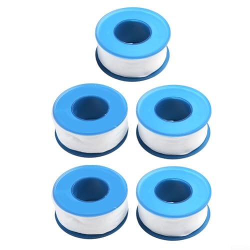PTFE-Dichtungsband für Wasserlecks, 5 Rollen für Sanitäranwendungen (blau, 15 Meter) von Marchfunny