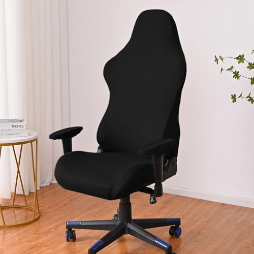 Raffinierte dehnbare Rückenlehnenbezüge erhöhen den Komfort in Ihrem Büro oder Zuhause (schwarz) von Marchfunny