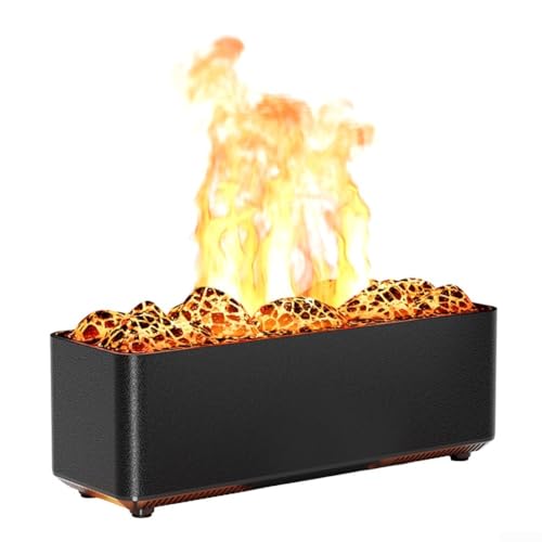 Realistischer Flammen-Luftbefeuchter für eine entspannende Atmosphäre bei sicherem Betrieb bei niedrigem Geräuschpegel (Schwarz-B) von Marchfunny