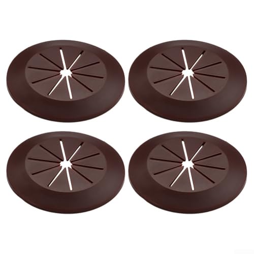 Reduzieren Sie Unordnung auf Ihrem Schreibtisch mit 4 effizienten Drahtlochabdeckungen (Kaffee) von Marchfunny