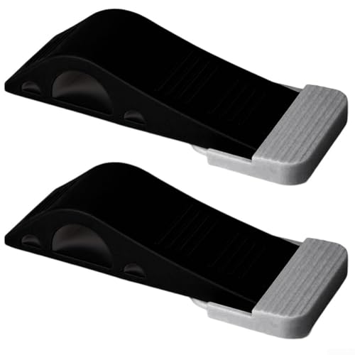 Robuster Türstopper für Zimmer, windabweisendes Gummi-Design, 2er-Set (schwarz) von Marchfunny