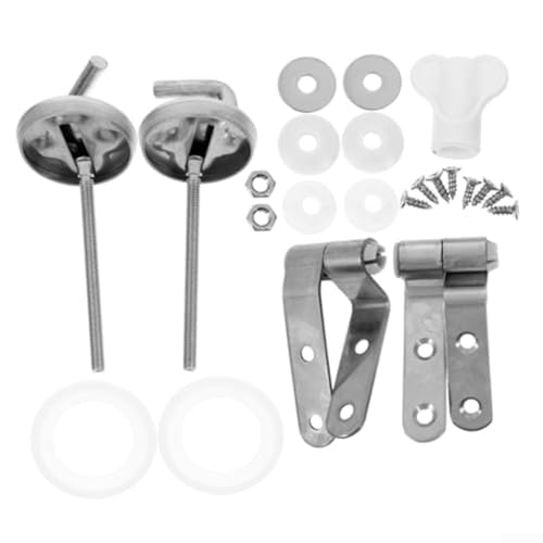 Robustes WC-Sitz-Scharnier-Kit aus Edelstahl und ABS, geeignet für Hotels und Pensionen Upgrade oder Reparatur Robustes WC-Sitz-Scharnier-Kit aus Edelstahl und ABS, geeignet für Hotels und Pensionen Upgrade oder Reparatur von Marchfunny