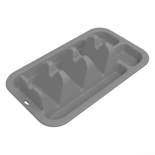 Rutschfestes Taco-Regal mit flexiblem Design, ideal für die Verbesserung Ihres Taco-Serviererlebnisses (grau) von Marchfunny