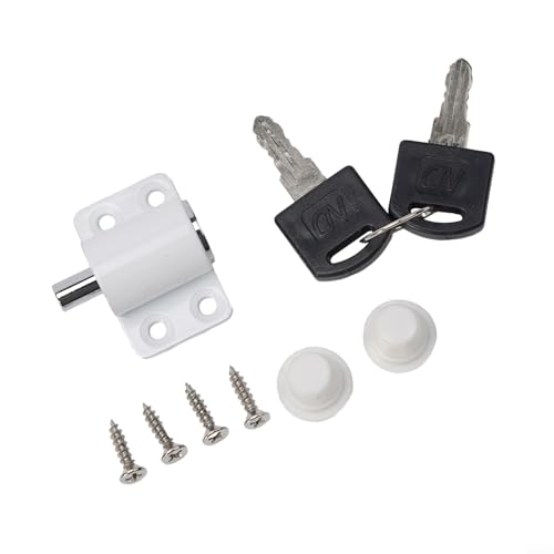 Schiebetürschloss mit Schlüssel Set für Kindersicherung und Diebstahlschutz Entwickelt für Drehtüren oder Schiebetüren inklusive Sicherheitsbefestigung Zubehör für eine zuverlässige Nutzung (Weiß) Schiebetürschloss mit Schlüssel Set für Kindersicherung und Diebstahlschutz Entwickelt für Drehtüren oder Schiebetüren inklusive Sicherheitsbefestigung Zubehör für eine zuverlässige Nutzung (Weiß) von Marchfunny