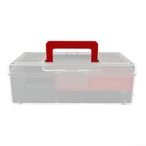 Schlanke Angelbox mit unterteiltem Tablett für stromlinienförmigen Zugriff auf Ausrüstung (rot) von Marchfunny