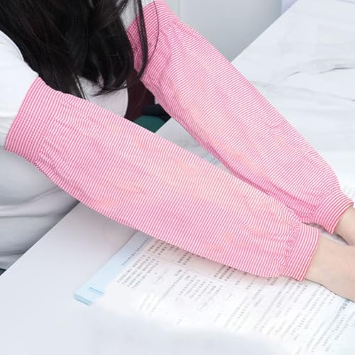 Schweißhülsen für den Sommer, Arbeitsstelle, atmungsaktive Armschutzhülsen zum Schweißen und Schneiden mit ölabweisendem Stoff, elastisch, bequeme Passform, 1 Stück (rosa) von Marchfunny