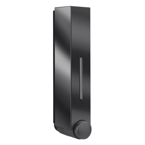 Seifenspender zur Wandmontage mit 3 Fächern, 123 Tassen, 420 ml Kapazität für Lotion, Seife und Dusche, geeignet für Badezimmer und öffentliche Räume, hygienisch und langlebig (schwarz einzeln) von Marchfunny