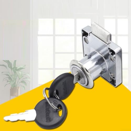 Sichern Sie Ihre Schränke mit diesem Nockenschloss mit 2 Schlüsseln, Zinklegierung für eine lange Lebensdauer von Marchfunny