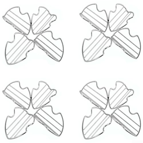Stabiles Taco-Tablett, 4 Edelstahlhalter mit stabilem Boden für sicheres Servieren von Marchfunny