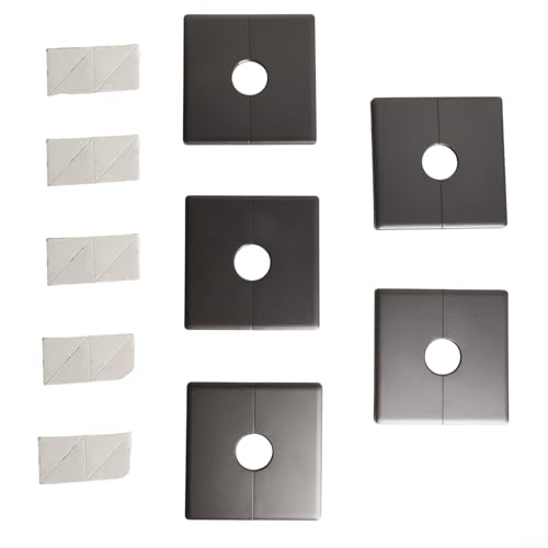 Stilvolles Set mit 5 quadratischen Wandabdeckungen für Rohre, Ergänzung zu jeder Heimdekoration (22 mm) von Marchfunny
