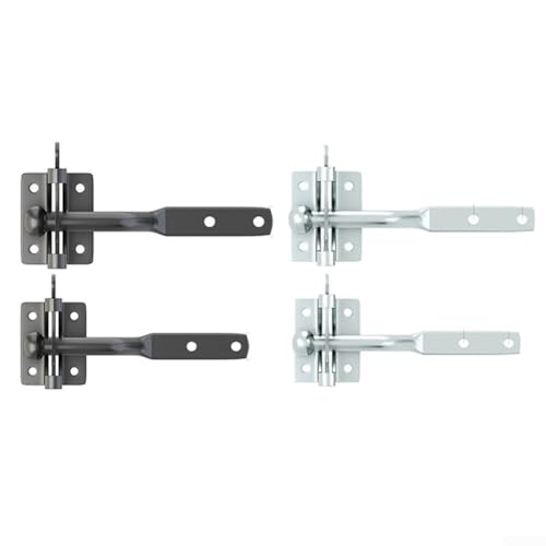 Torriegel für den Außenbereich, mit geschlossenem Schlossloch, Karbonstahl-Konstruktion für Bauernhofzäune (schwarz, 144 mm) von Marchfunny