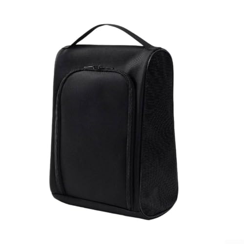 Tragbarer Golfschuh-Organizer mit Seitentaschen zur Aufbewahrung von Handschuhen und Socken (schwarz) von Marchfunny