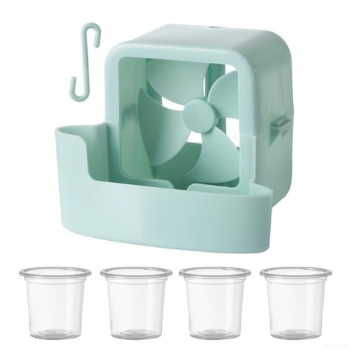 Tragbarer Ventilator Eiskühlung Zubehör Set zur schnellen Senkung der Temperatur mit Aufsätzen für verbesserte Lüfterleistung (blau) von Marchfunny