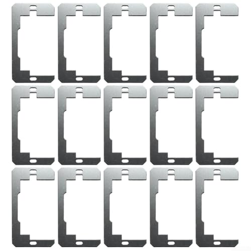 Wandpaneel-Abstandhalter-Set, 10/15/20 Stück Metallplatten für elektrische Steckdosennivellierung (15 Stück) von Marchfunny