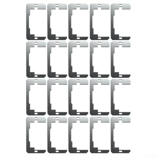 Wandpaneel-Abstandhalter-Set, 10/15/20 Stück Metallplatten für elektrische Steckdosennivellierung (20 Stück) von Marchfunny
