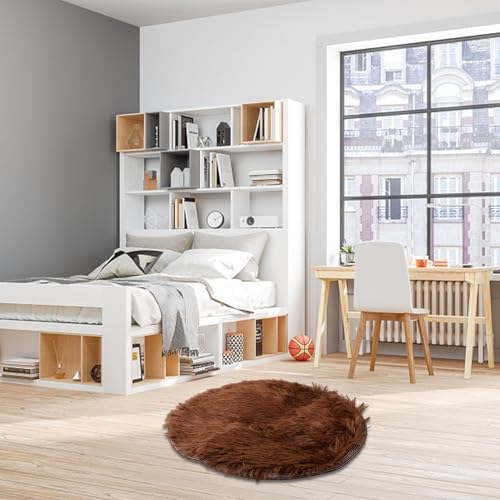 Weicher Shaggy-Teppich mit rutschfester Unterseite, perfekt für Wohnzimmer oder Schlafzimmer, leicht zu reinigen und zu pflegen, 60 cm, Braun Weicher Shaggy-Teppich mit rutschfester Unterseite, perfekt für Wohnzimmer oder Schlafzimmer, leicht zu reinigen und zu pflegen, 60 cm, Braun von Marchfunny