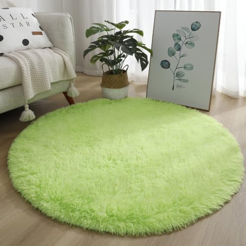Weicher Shaggy-Teppich mit rutschfester Unterseite, perfekt für Wohnzimmer oder Schlafzimmer, leicht zu reinigen und zu pflegen, 80 cm, Hellgrün Weicher Shaggy-Teppich mit rutschfester Unterseite, perfekt für Wohnzimmer oder Schlafzimmer, leicht zu reinigen und zu pflegen, 80 cm, Hellgrün von Marchfunny