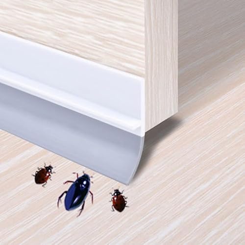 Wetterdichtung unter der Tür, schalldichter PVC-Streifen zur Verbesserung des Wohnkomforts (grau) von Marchfunny
