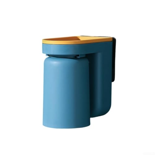 Zahnbürstenhalter zur Wandmontage mit befestigtem Mundspülbecher (blau) von Marchfunny