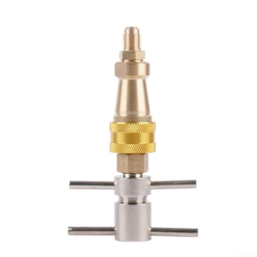 Zuverlässiges Schnellverbindungswerkzeug für Kühlschränke, aus Messing und galvanisiertem Eisen, passend für 1/4-Zoll-Rohre von Marchfunny