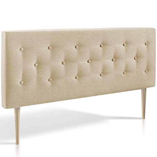 Marckonfort Oslo Kopfteil für Bett 140 X 100 X 8 cm, gepolstert in beige geröstet von Marckonfort