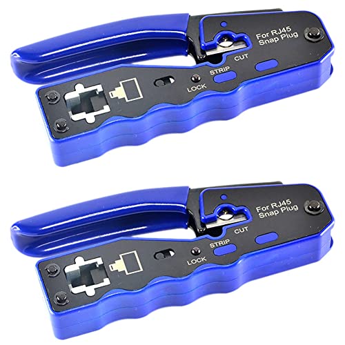 Marclix 2 x -670 8P8C RJ45 Kabel-Crimpzange, Ethernet-Stecker, perforiert, Crimpwerkzeug, Werkzeug von Marclix