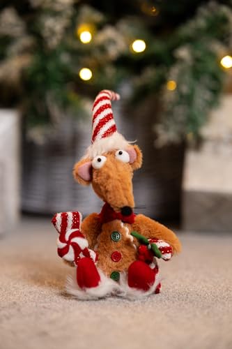 Marco Paul Weihnachts-Ratte mit Lebkuchenratte, Weihnachtsdekoration, für den Innenbereich, Weihnachtsstrümpfe, kleine Plüsch-Dekoration Marco Paul Weihnachts-Ratte mit Lebkuchenratte, Weihnachtsdekoration, für den Innenbereich, Weihnachtsstrümpfe, kleine Plüsch-Dekoration von Marco Paul Interiors