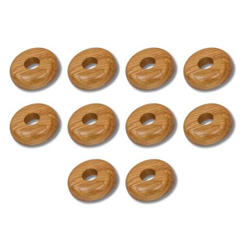 Marco Paul Heizkörperrohrabdeckungen, Holz, 15 mm, 4,5 cm breit, Bodenringe für Heizkörperrohre, aufsteckbare Eichen-Rohrmanschetten, 15 mm, 12 Stück von Marco Paul Interiors