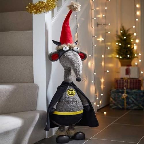 Marco Paul Weihnachten weicher Plüsch 108 cm Fledermaus Ratte Dekoration Sammlerstück Ratten Ornament festliche Dekoration Weihnachten Neuheit Nager Batman Tier Figur freistehend pelziger Stoff Statue von Marco Paul Interiors