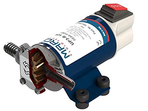 MARCO UP3-R reversible Zahnradpumpe 15 l/min mit integriertem Schalter 2 Bar 24V Transferpumpe Bootspumpe Dieselpumpe Süßwasserpumpe Schiffspumpe Heizölpumpe Förderpumpe von Marco
