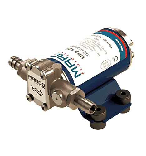 Marco UP2 Pumpe mit Bronzezahnrädern 10 l/min 1,5 Bar 12V Transferpumpe Bootspumpe Dieselpumpe Schiffspumpe Heizölpumpe Förderpumpe Yachtpumpe von Marco