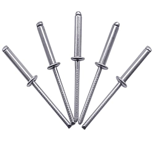 (100 Stück) Edelstahl Blindnieten 4,0 x 25 mm Kuppelkopf Pop Nieten DIN 7337 A2 Niete Nutdorn (100, 4,0 x 25 mm) von Marcopol