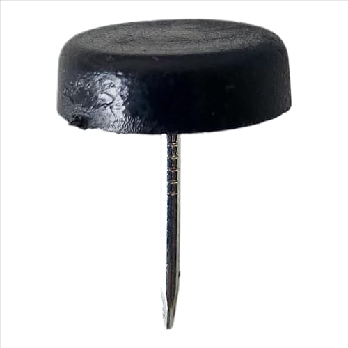100 x Kunststoffgleiter mit Nagel Schwarz Ø 15 mm Nagel Kunststoff Möbelgleiter von Marcopol