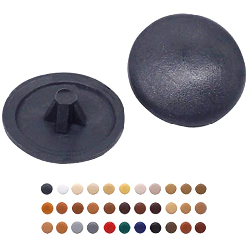 50 Stück Pozi Schraubdeckel 12mm Durchmesser Pozidriv Kopf Clip On Kunststoffabdeckungen Möbel Dekorative Kappe (50, Anthrazit S0) von Marcopol