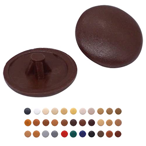 50 Stück Pozidriv-Schraubdeckel 12 mm Durchmesser Pozidriv Kopf Clip On Kunststoffabdeckungen Möbel Dekorative Kappe (50, Braun S16) von Marcopol