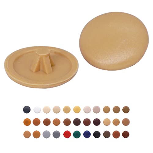 50 Stück Pozidriv-Schraubdeckel 12 mm Durchmesser Pozidriv Kopf Clip On Kunststoffabdeckungen Möbel Dekorative Kappe (50, Braun S19) von Marcopol